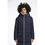 Rino & Pelle Long padded hooded coat with faux fur  Navy stone