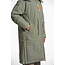 Rino & Pelle Outdoor jacket with detachable faux fur collar  Green ash