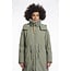 Rino & Pelle Outdoor jacket with detachable faux fur collar  Green ash