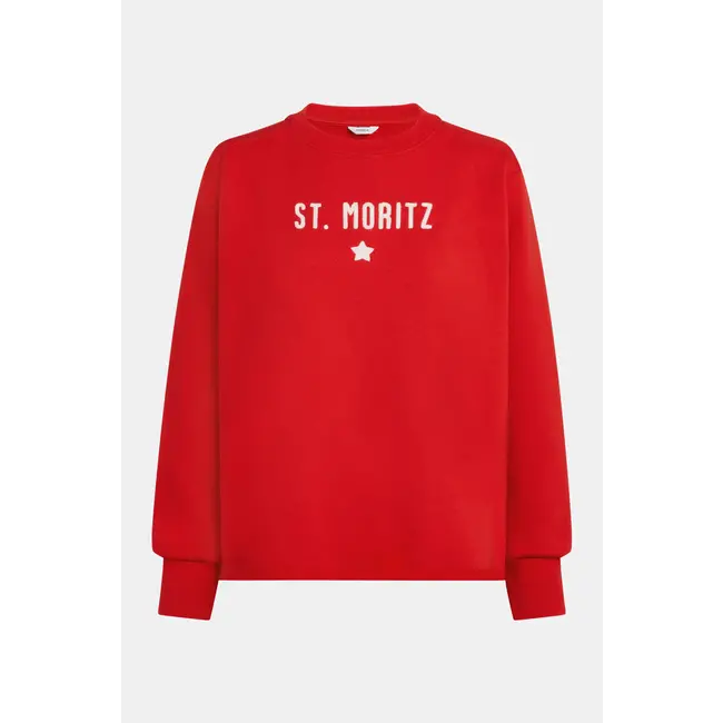 PENN&INK PI Sweater print tomato ecru