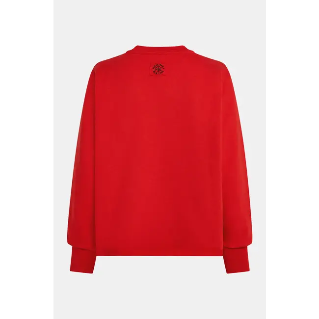 PENN&INK PI Sweater print tomato ecru