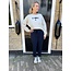 PENN&INK PI Sweater print ecru mel. black