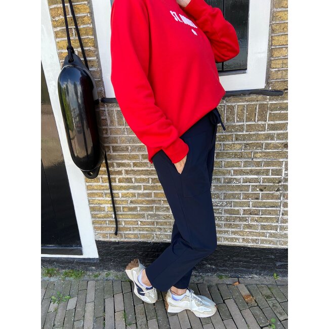 PENN&INK PI Sweater print tomato ecru