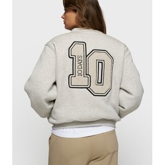 10Days baseball bomber jacket 10 white grey melee