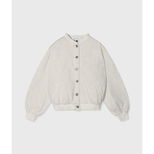 10Days baseball bomber jacket 10 white grey melee