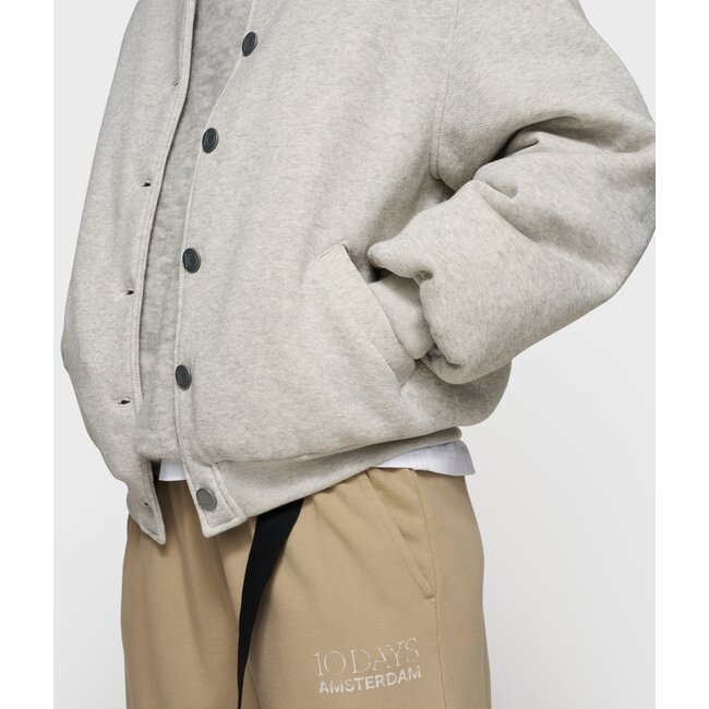 10Days baseball bomber jacket 10 white grey melee
