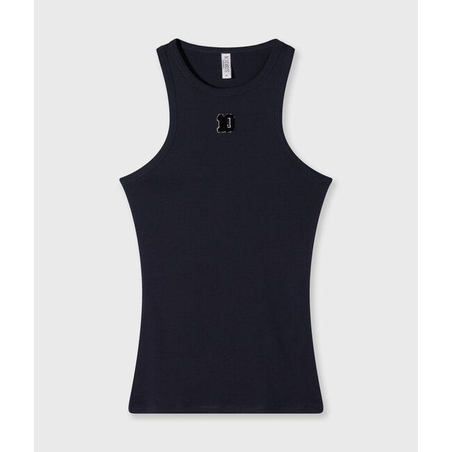 10Days tank top rib terry dark navy