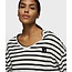 10Days boxy v-neck tee ecru/black