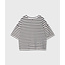 10Days boxy v-neck tee ecru/black