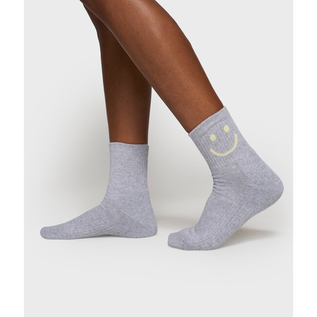 10Days socks smile white grey melee