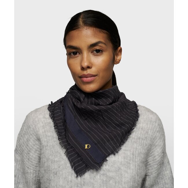 10Days bandana pinstripe dark navy