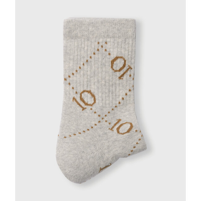 10Days socks monogram light grey melee