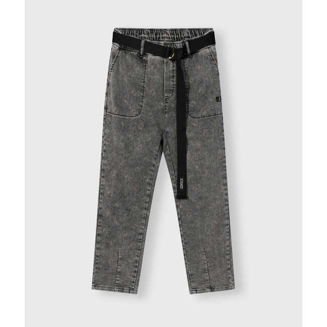 10Days belted pants monogram black