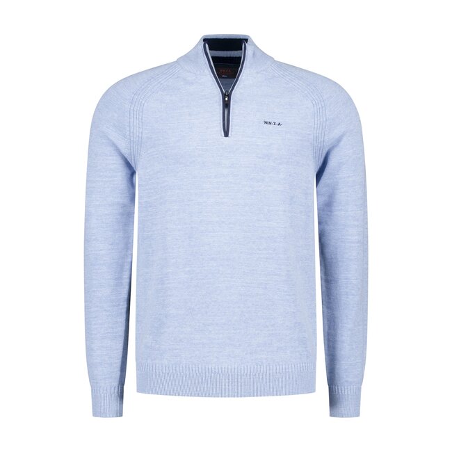 New Zealand Auckland PULLOVER HALF ZIP ICE BLUE MELANGE