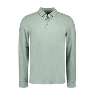 New Zealand Auckland POLO LONG SLEEVE SOFT GREEN MELANGE