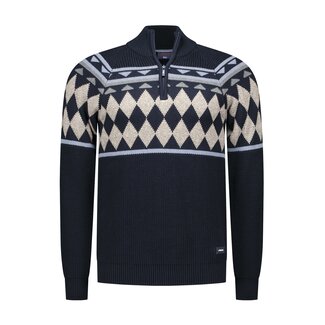 New Zealand Auckland PULLOVER HALF ZIP ICON NAVY