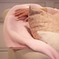 John Hanly Merino Wool Cashmere Throw Baby Pink Herringbone 