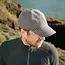 John Hanly Baseball Cap with Ear Flap Grey & Charcoal Houndstooth - Medium 