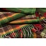 John Hanly Merino Luxury Wool Scarf Green Rust Orange Brown Check 