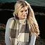John Hanly Merino Luxury Wool Scarf Cream Brown & Black Block Check