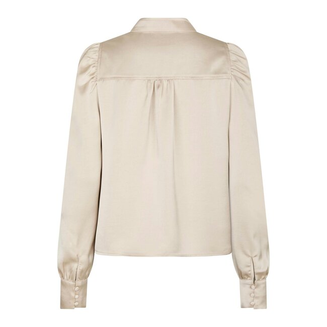 NEO NOIR Rosslyn Heavy Sateen Blouse Champagne