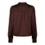 NEO NOIR Rosslyn Heavy Sateen Blouse Burgundy