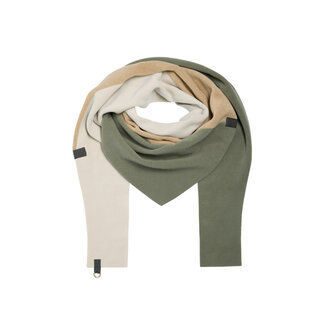 Henriette Steffensen SCARF DUSTY GREEN /KIT/CAMEL 480 4078 NW