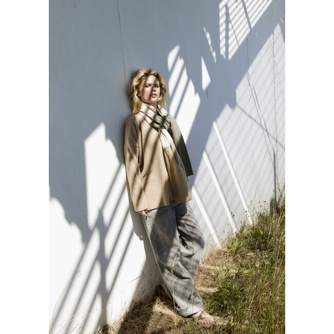 Henriette Steffensen SCARF DUSTY GREEN /KIT/CAMEL 480 4063 NW