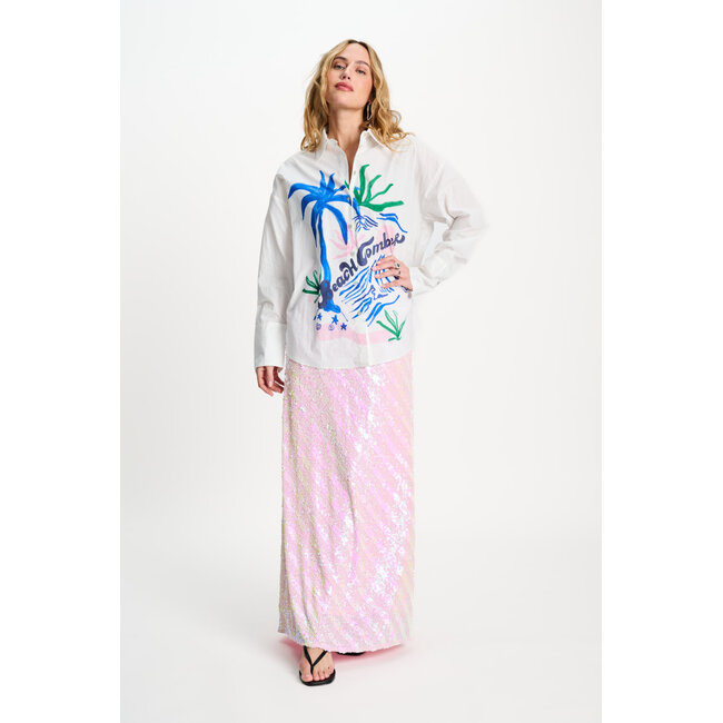 POM BLOUSE - Poplin Beachcomber White