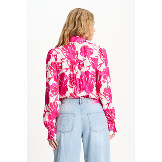 POM BLOUSE - Urban Flora White Multi colour