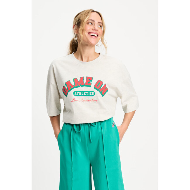 Pom Amsterdam TSHIRT - Oversized Game On Grey