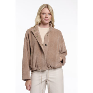 Rino & Pelle Boxy jacket with closure  Rosy brown