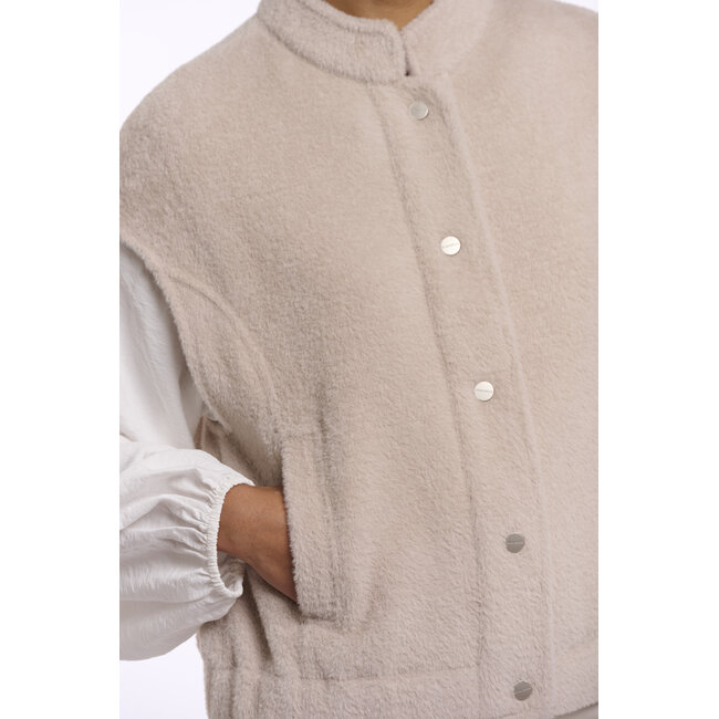 Rino & Pelle Boxy waistcoat  Smoked pearl