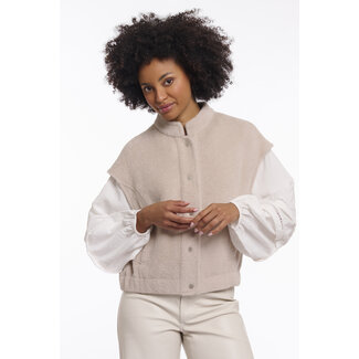 Rino & Pelle Boxy waistcoat  Smoked pearl