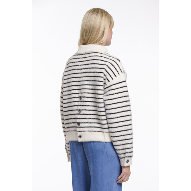 Rino & Pelle Boxy jacket  Black white striped