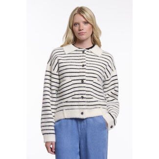 Rino & Pelle Boxy jacket  Black white striped