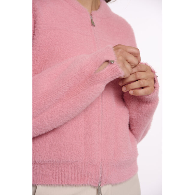 Rino & Pelle Short cardigan with zipper closure  Confetti pink