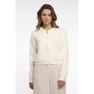Rino & Pelle Short cardigan with zipper closure  Snow white