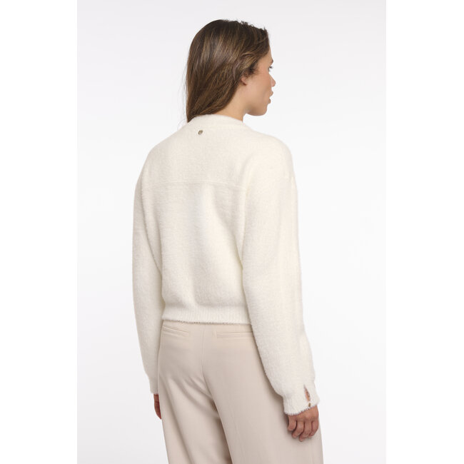 Rino & Pelle Short cardigan with zipper closure  Snow white
