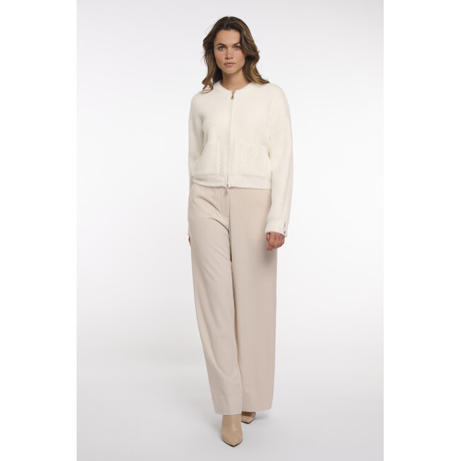 Rino & Pelle Short cardigan with zipper closure  Snow white