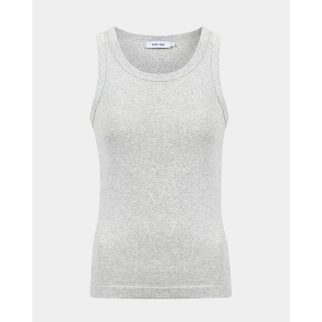 Knit-ted Ella Top Grey Melange