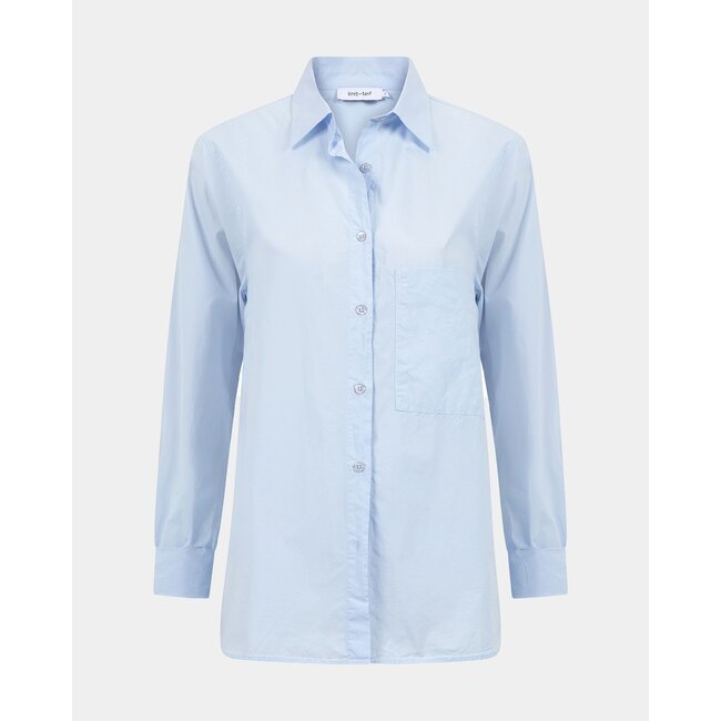 Knit-ted Lies Blouse Oxford Blue