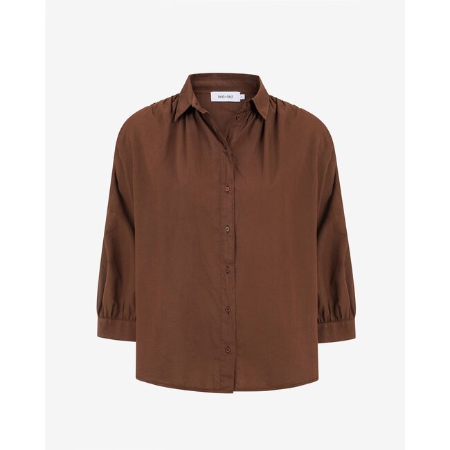 Knit-ted Mook Blouse Mid Brown