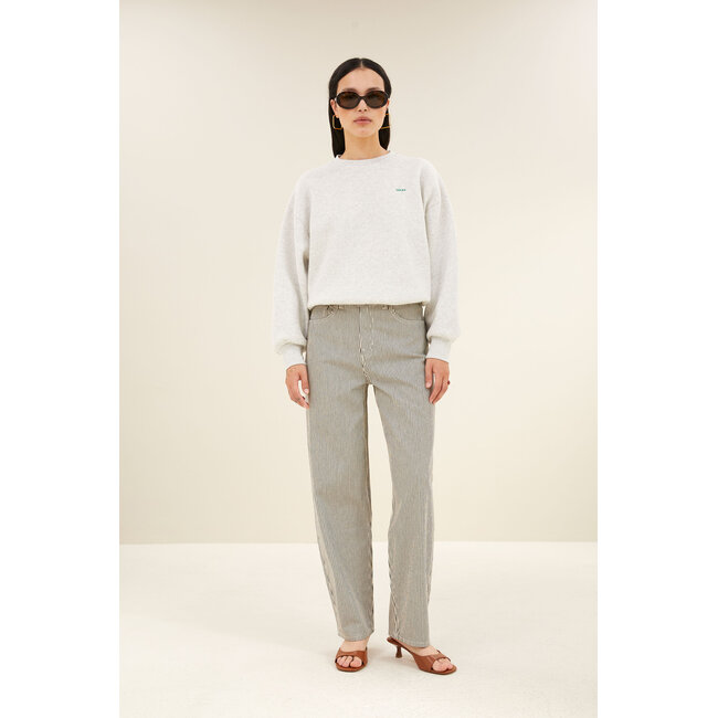 bibi clover sweater light grey melee