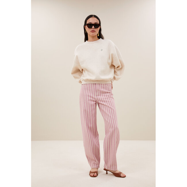 By-Bar bibi melange lucky everyday sweater oyster melee