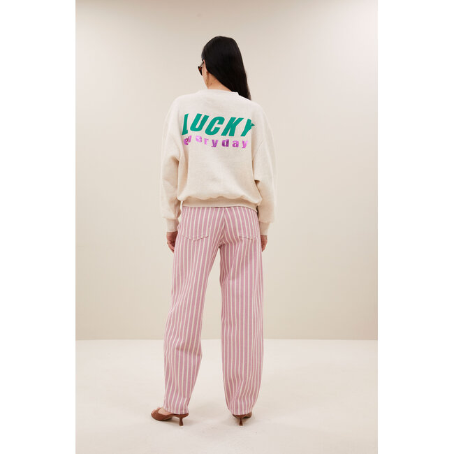 By-Bar bibi melange lucky everyday sweater oyster melee