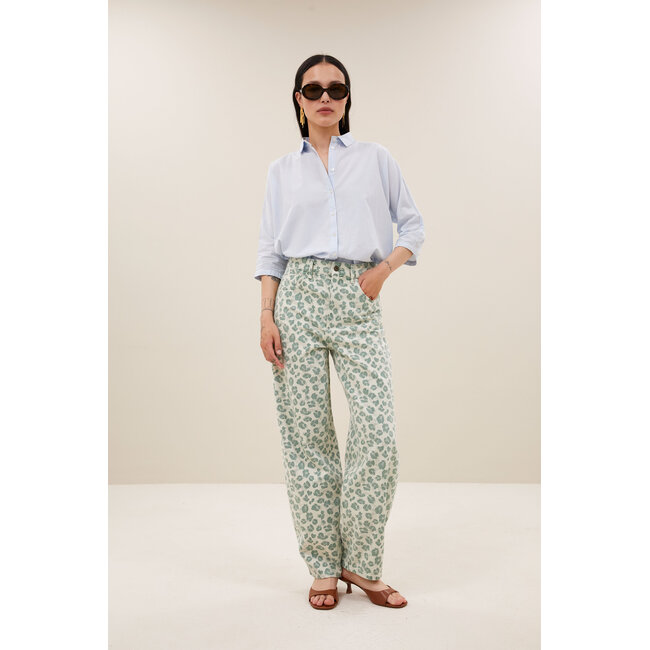 By-Bar lew green cheetah pants green cheetah