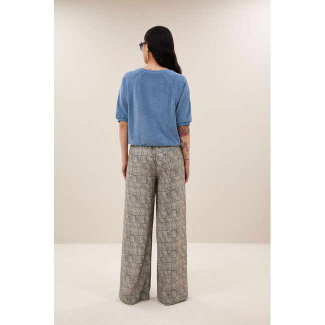 By-Bar neva slub top blue stone