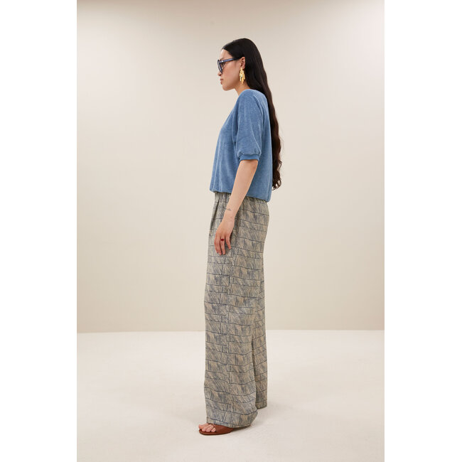 By-Bar neva slub top blue stone