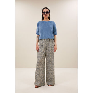 By-Bar neva slub top blue stone